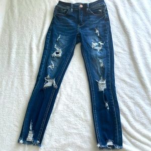 Kids size 8 Kancan jeans, high rise ankle skinny